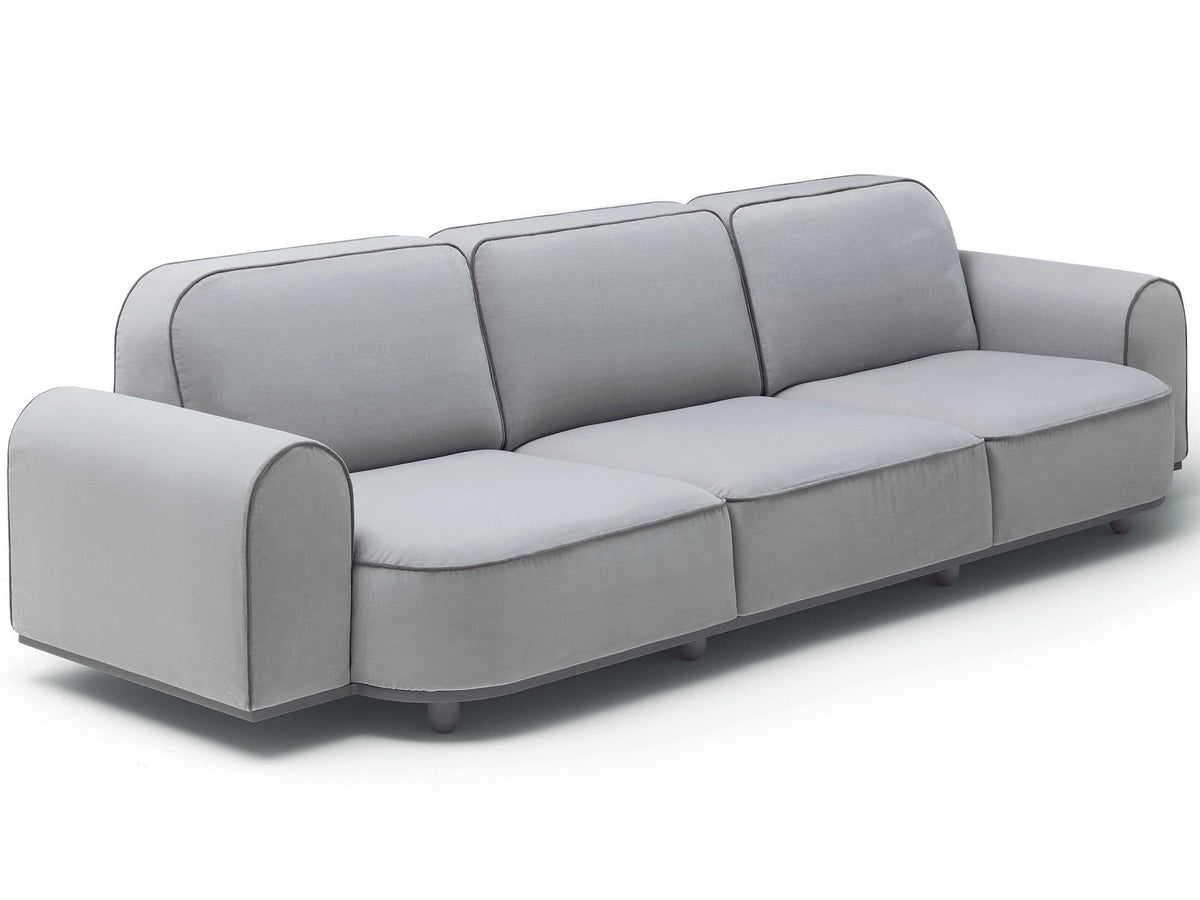 Strips Modular 3-Seat Fabric Sofa with Removable Quilted Cover
