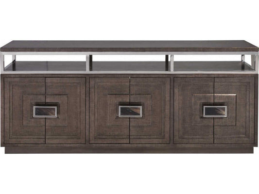 Home Viscount 79-Inch Media Console in Gold and Dark Umber