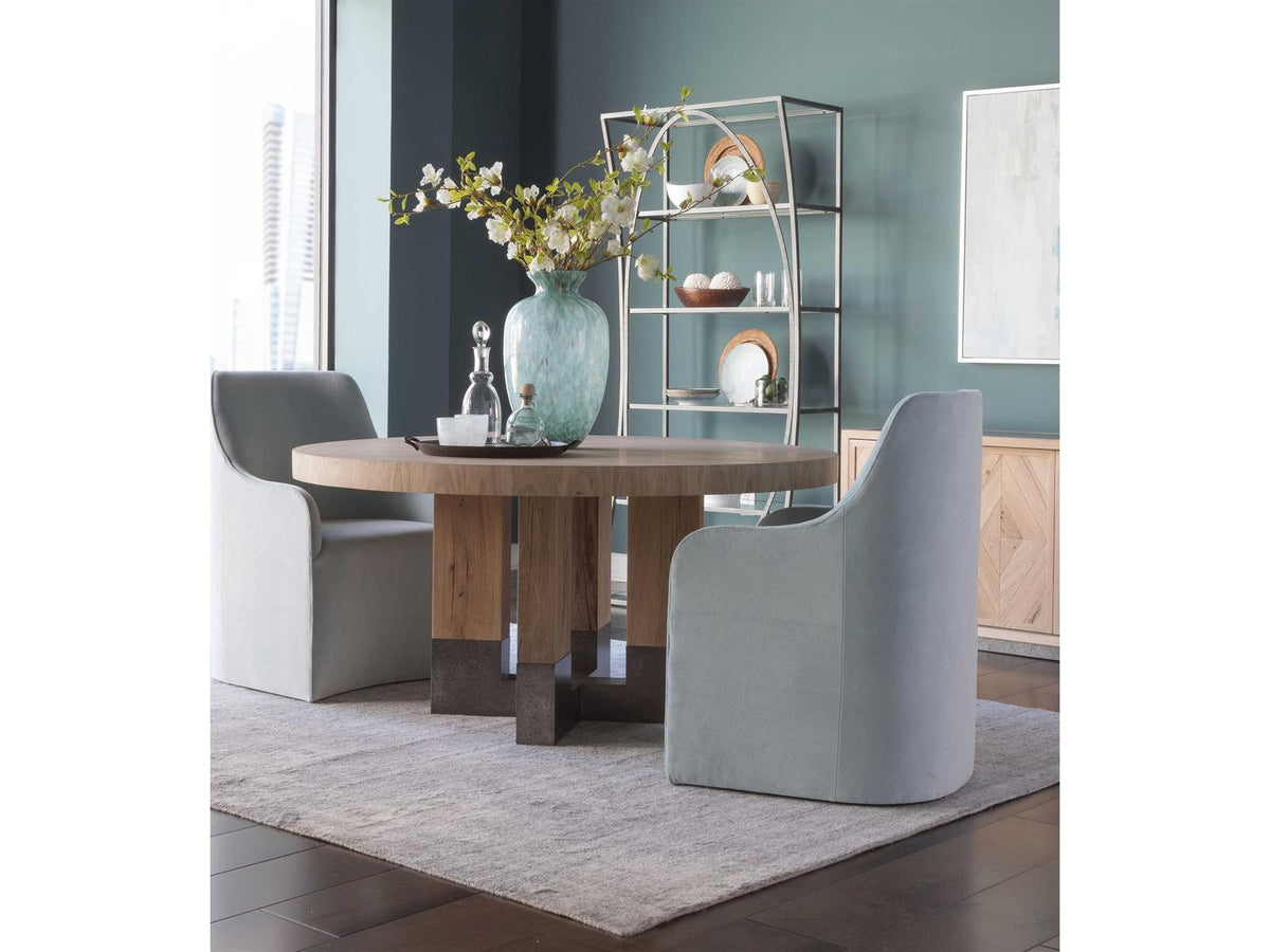 Home Verite 68-Inch Media Console in Light Oak and Antiqued Gun Metal
