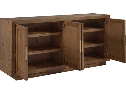 Home Barnaby Media Console in Cerused White Oak