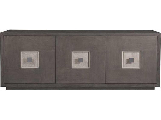 Home Mercury Large Media Console TV Stand in Bleached Ash and Oak Veneer