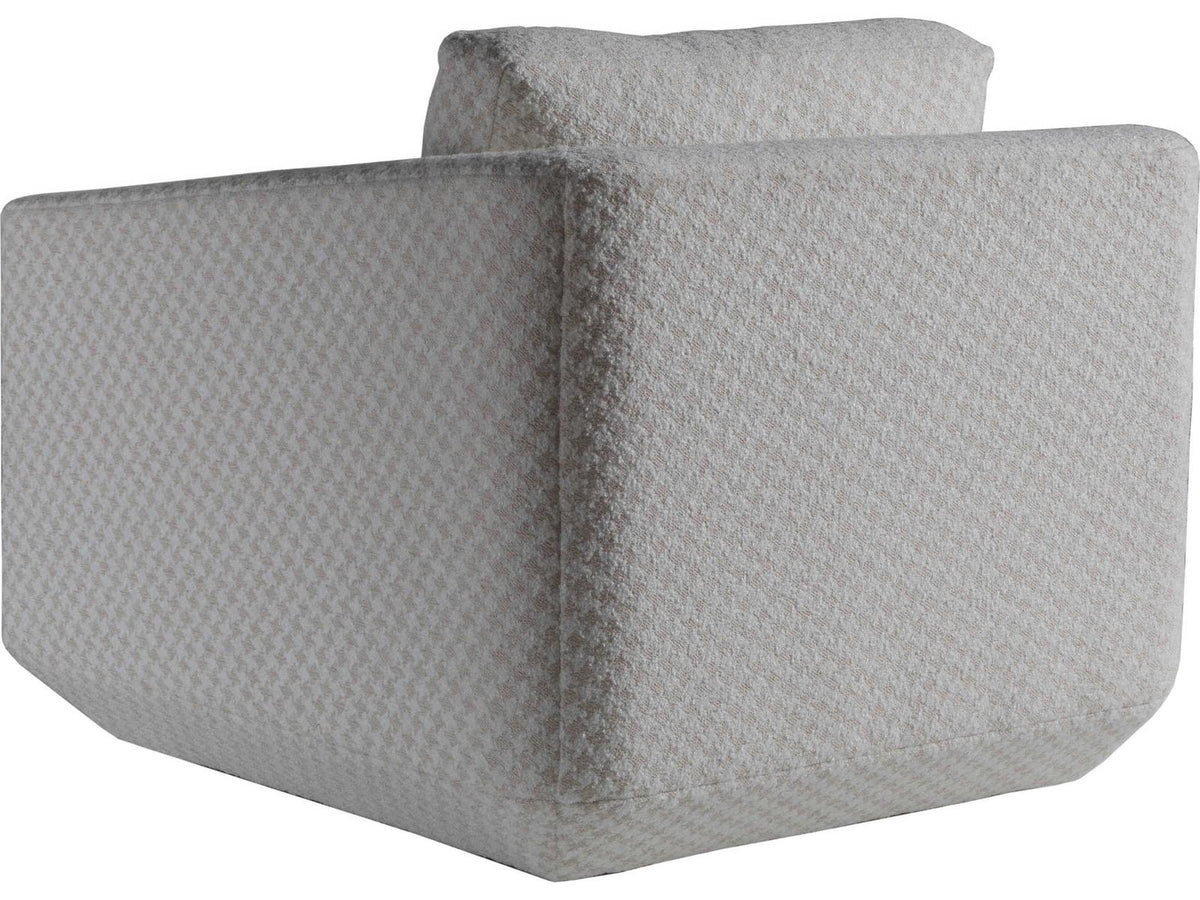 Veronica Swivel Fabric Accent Chair in Gray Upholstery