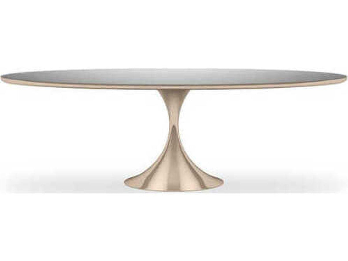 Semper 96 Oval Dining Table in Whisper of Gold