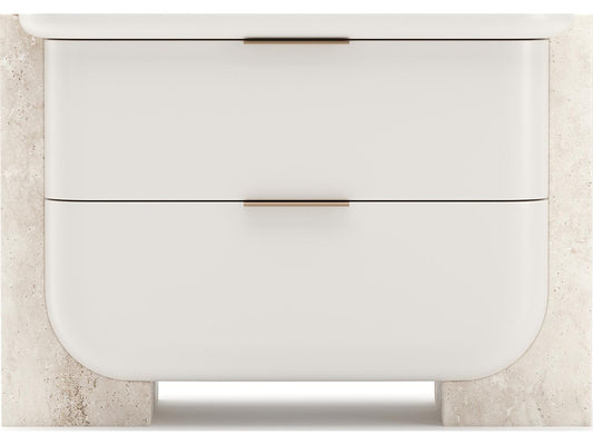 Overlap Large Nightstand Light in Latte and Whisper of Gold
