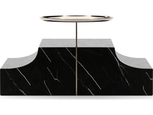 Overlap Round Stone End Table