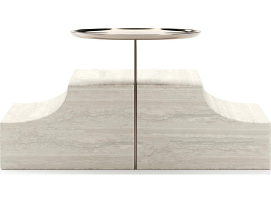Overlap Round Stone End Table