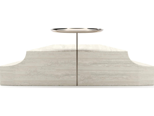 Overlap Round Stone End Table