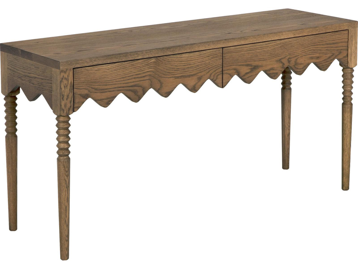 Lulu Rectangular Wood Fawn Console Table
