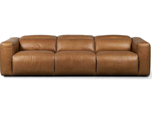 Radley 3-Piece Power Reclining Modular Top-Grain Leather Sectional in Sonoma Butterscotch