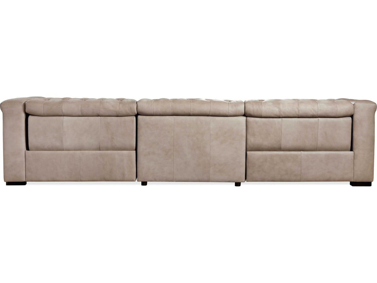 Savion Grandier Power Reclining Sofa with Power Headrest in Giovanni Taupe Leather