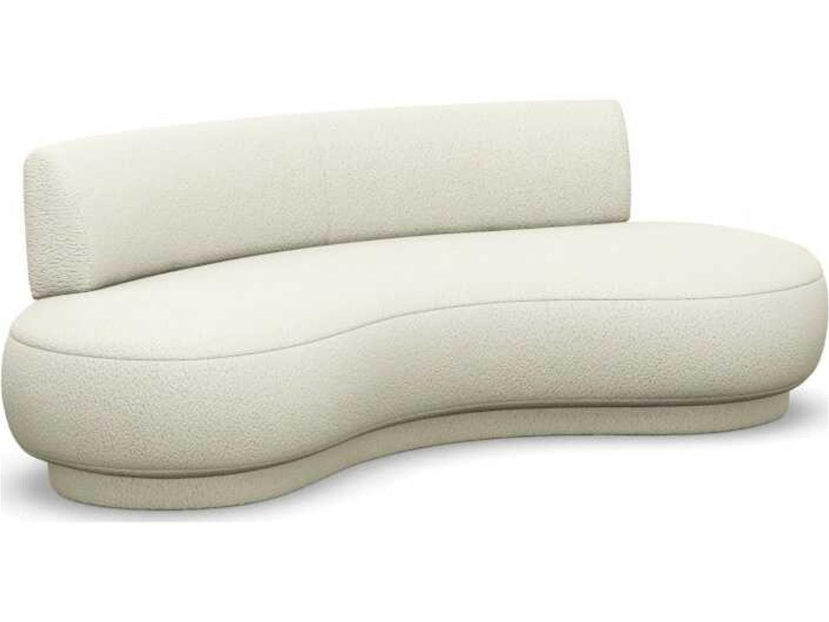 Nuage Down White Faux Leather Sofa