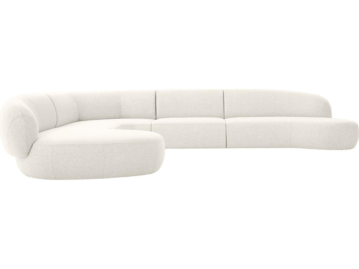 Moritz White Upholstered Sectional Sofa