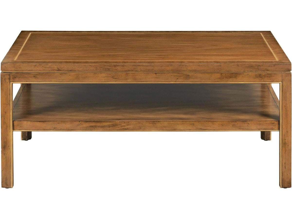 Rectangular Wood Artisan Coffee Table