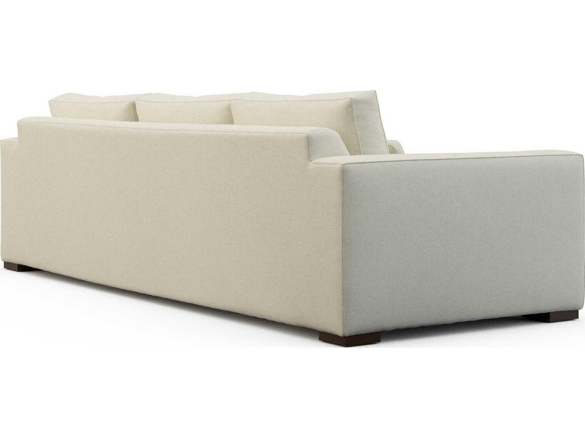 Geneva Extra Long 3-Seat Fabric Sofa in Beige