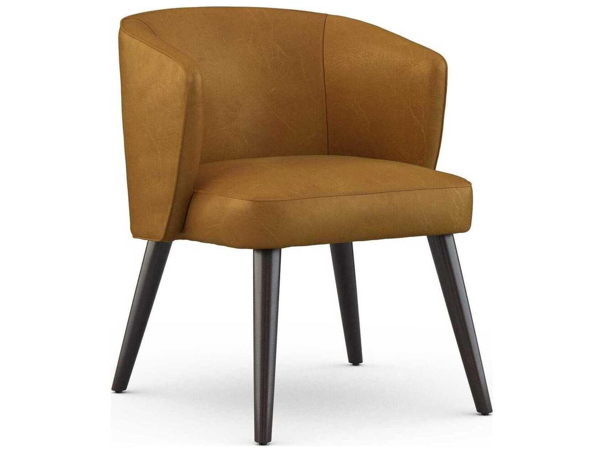 Ariana Hardwood Leather Arm Dining Chair