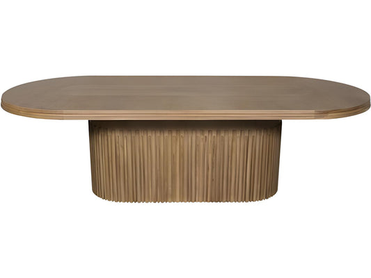 Edge 102-Inch Oval Dining Table in Camel Walnut