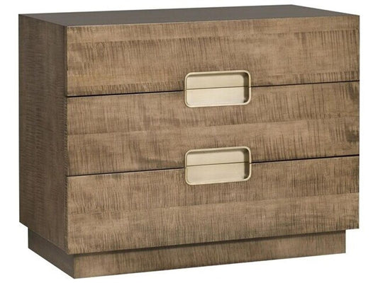 Splendor 3-Drawer Nightstand in Mocha Bleached Maple