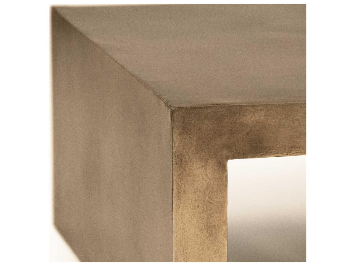 Aristide Rectangular Coffee Table in Distressed Gold
