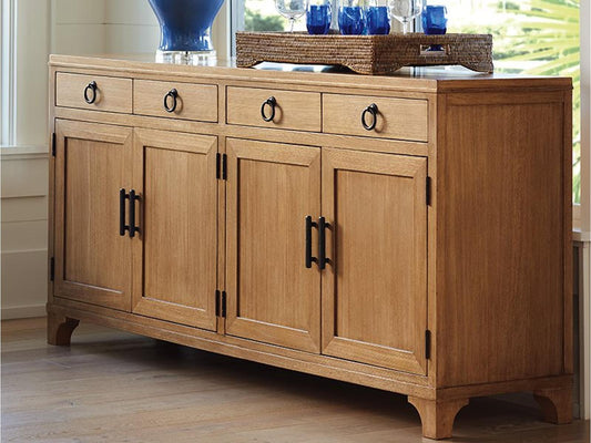 Newport Bayside Buffet Four Door Four Drawer in Sandstone Finish