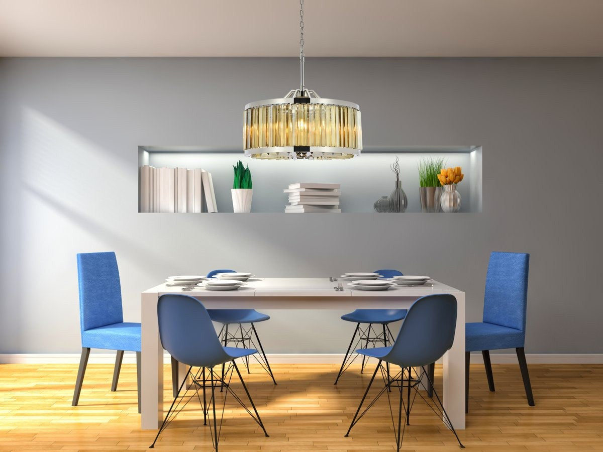 Golden Teak Royal Cut Crystal Chandelier