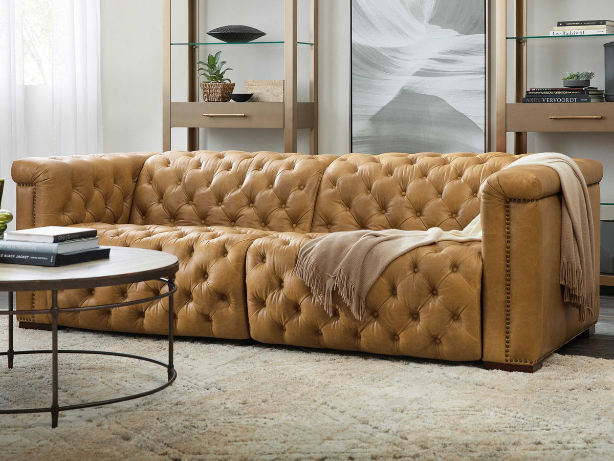 Savion 2-Seat Power Reclining Sofa with Power Headrests in Saddlebag Coin Leather