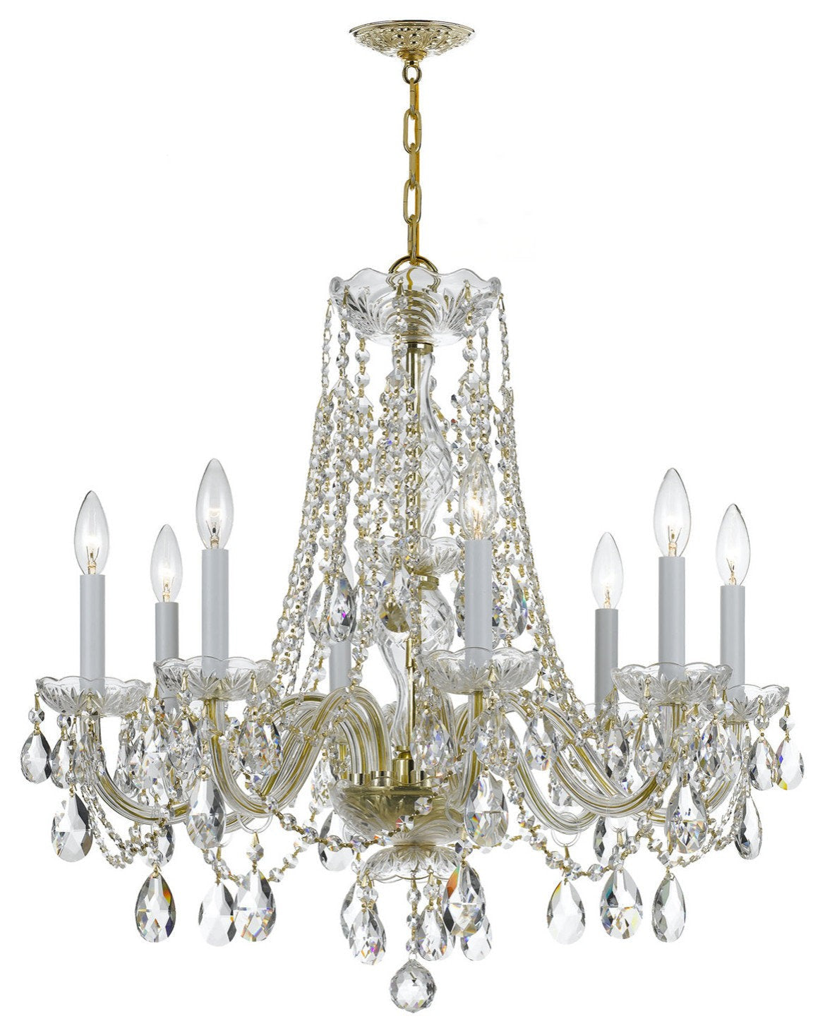 Single-Tier 8-Light Victorian Chandelier