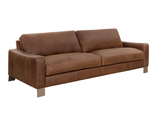 Sunpan Rafael Sofa - Lucia Tobacco Leather