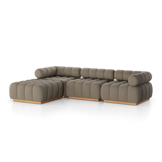 Four Hands Roma Outdoor 3-Piece Sectional with Ottoman