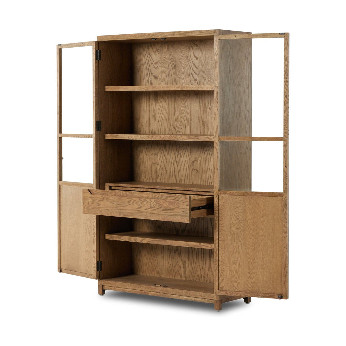 Four Hands Millie Panel and Glass Door Cabinet
