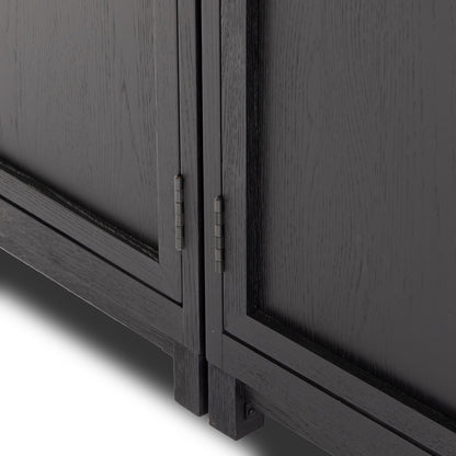 Four Hands Millie Panel and Glass Door Double Cabinet