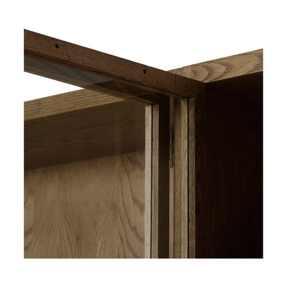 Four Hands Millie Panel and Glass Door Double Cabinet