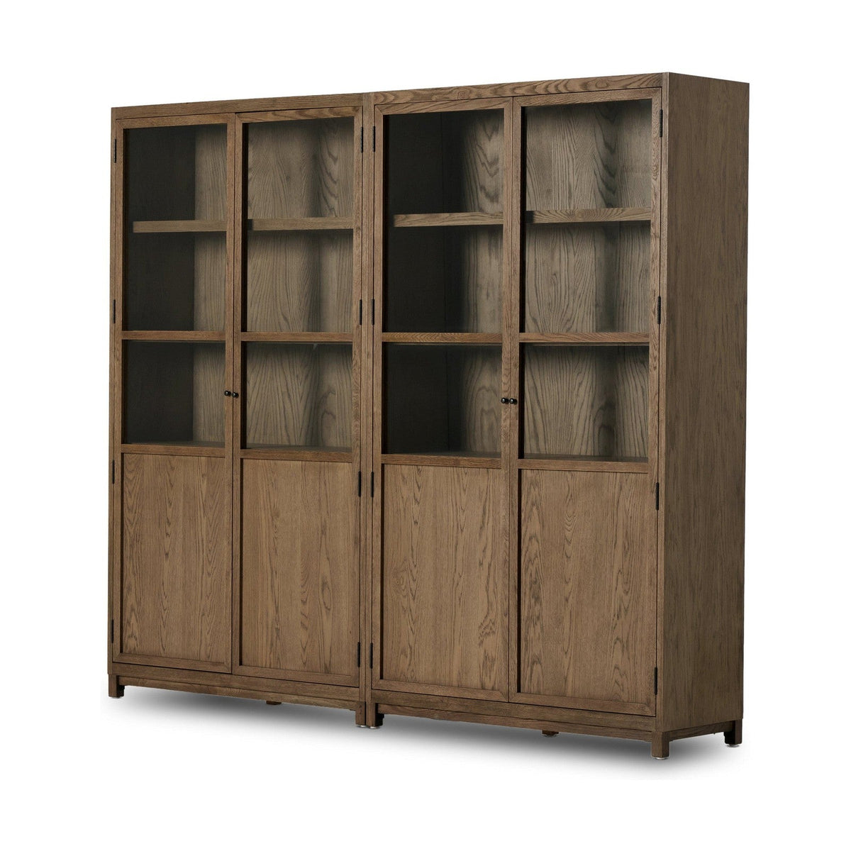 Four Hands Millie Panel and Glass Door Double Cabinet