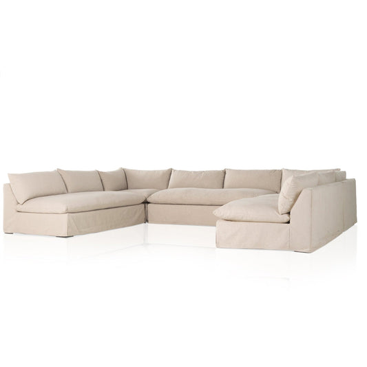 Four Hands Grant Slipcover 5-Piece Sectional