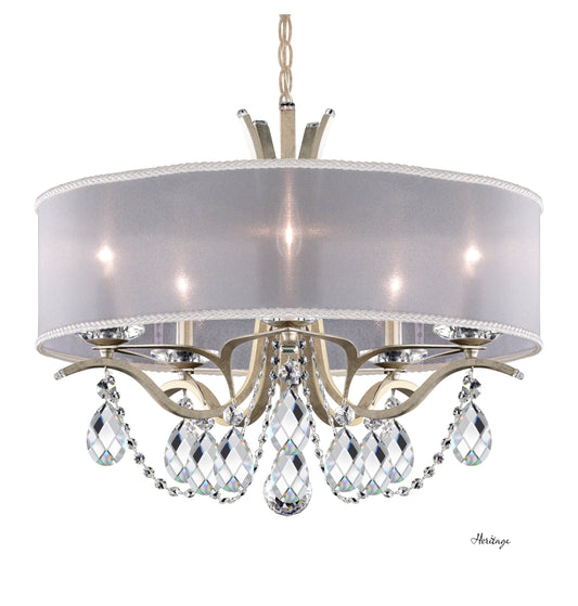 5-Light Strawberry Bloom Transitional Chandelier with Shade