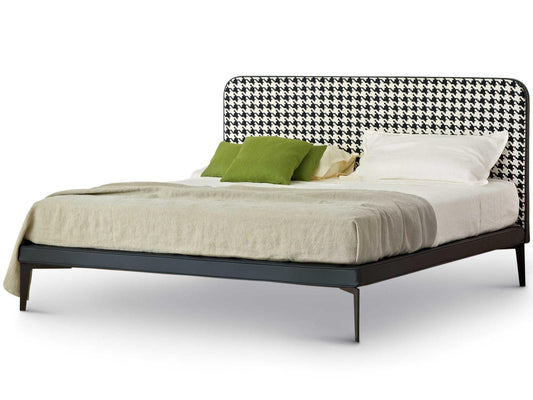 Suite Black Poplar Wood Upholstered King Platform Bed