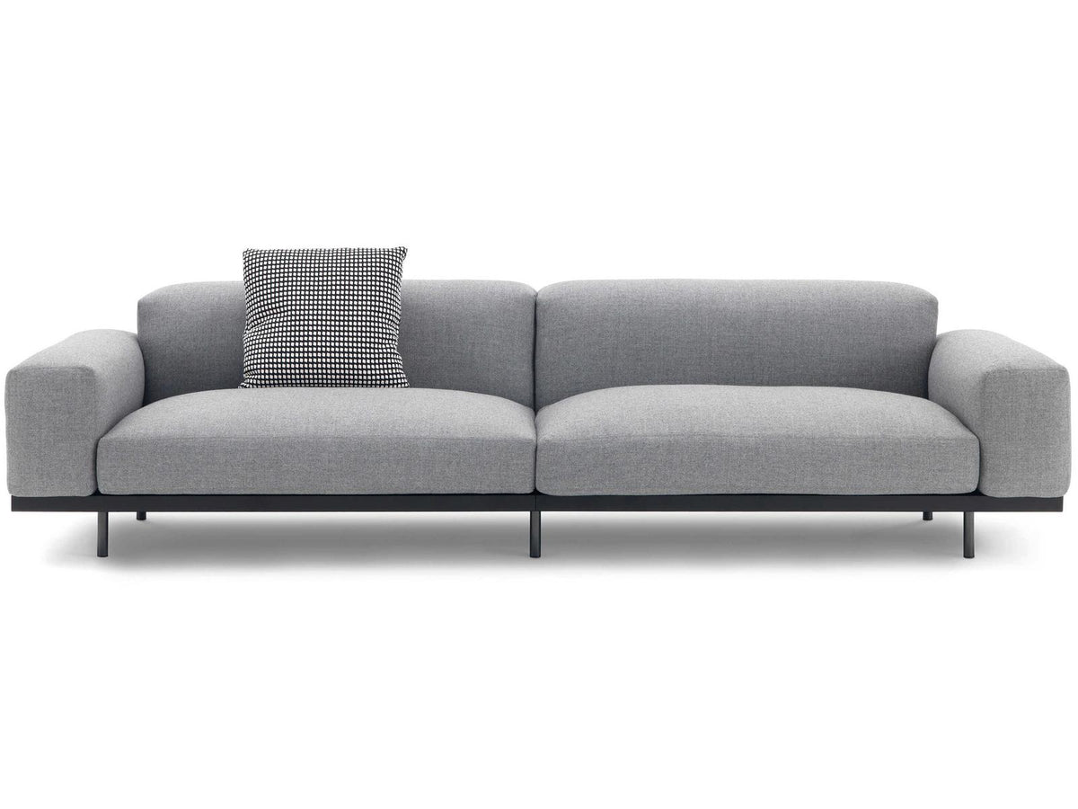 Strips 3-Seat Modular Sofa in Fabric with Removable Quilted Cover