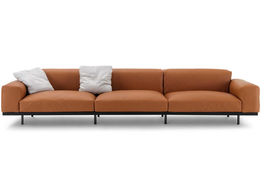Naviglio 3-Seat Leather Sofa by Umberto Asnago