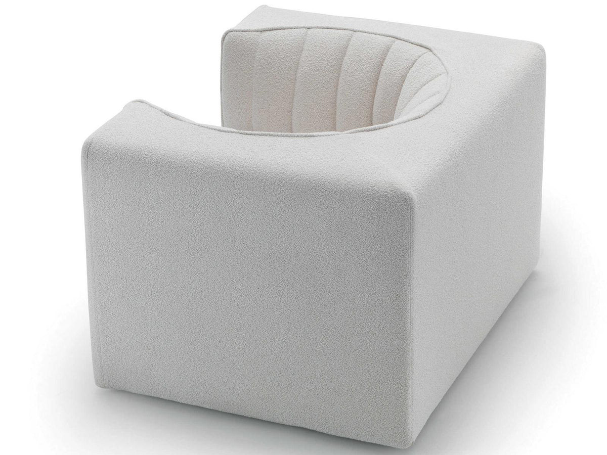 9000 Upholstered Accent Chair by Tito Agnoli in Fabric