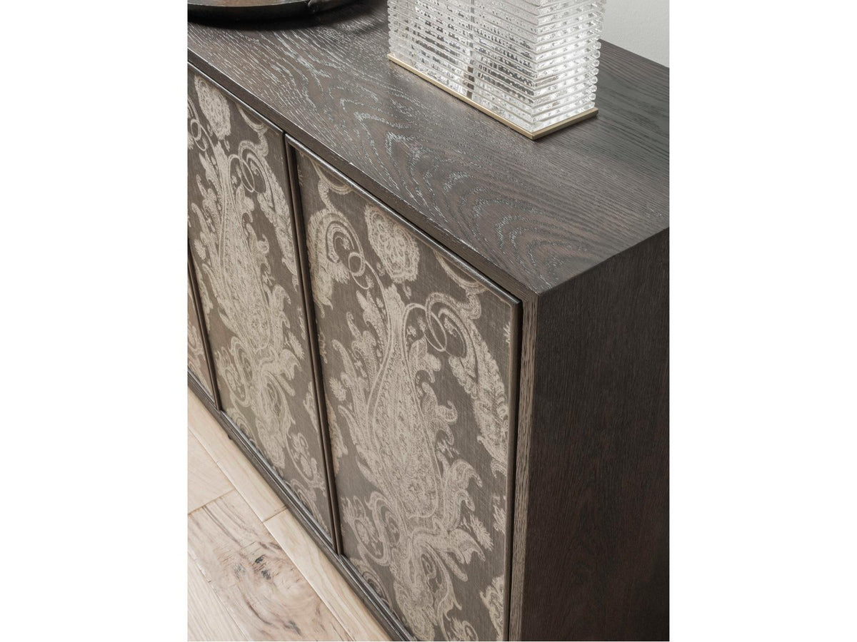 Home Venerato Media Console Mocha Brown Oak Veneer