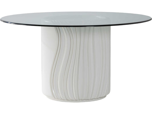 Home Signature Designs Volante Round Dining Table with 60-Inch Glass Top