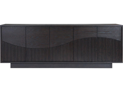 Home Nightfall 87-Inch Oak Wood Media Console in Rich Mocha Brown
