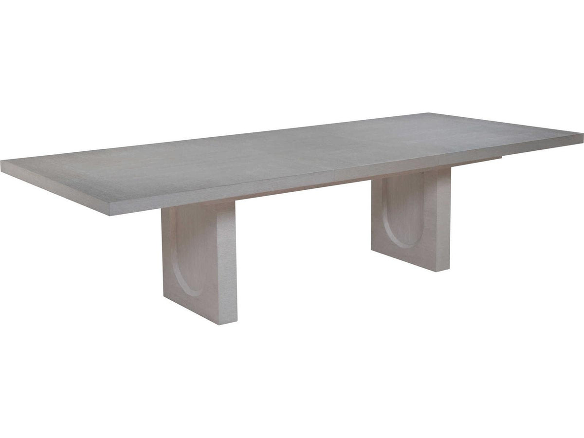 Solimar Rectangular Dining Table White Oak with Sled Bases