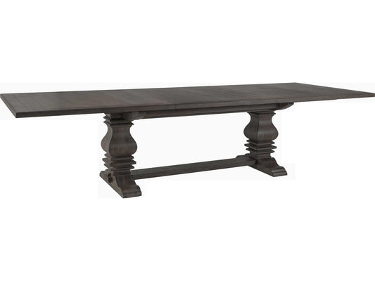 Home Cohesion Axiom 88-Inch Rectangle Extendable Dining Table Antico Finish