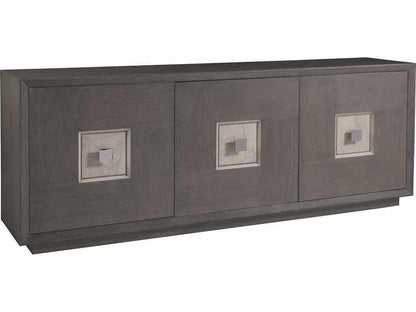 Home Mercury Large Media Console TV Stand in Bleached Ash and Oak Veneer
