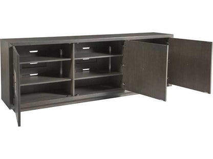 Home Mercury Large Media Console TV Stand in Bleached Ash and Oak Veneer