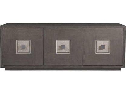 Home Mercury Large Media Console TV Stand in Bleached Ash and Oak Veneer
