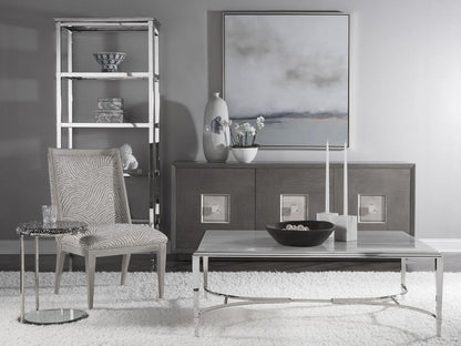 Home Mercury Large Media Console TV Stand in Bleached Ash and Oak Veneer