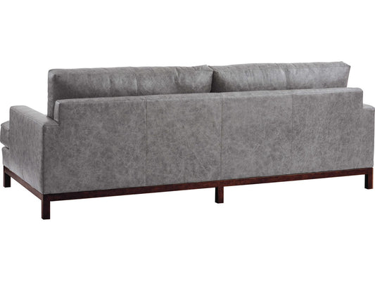 Upholstery Horizon 2-Seat Leather Sofa with Bronze Metal Base