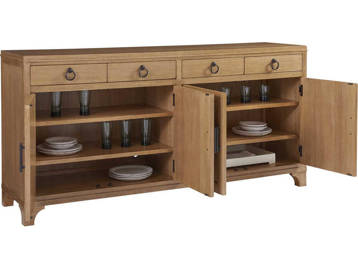 Newport Bayside Buffet Four Door Four Drawer in Sandstone Finish
