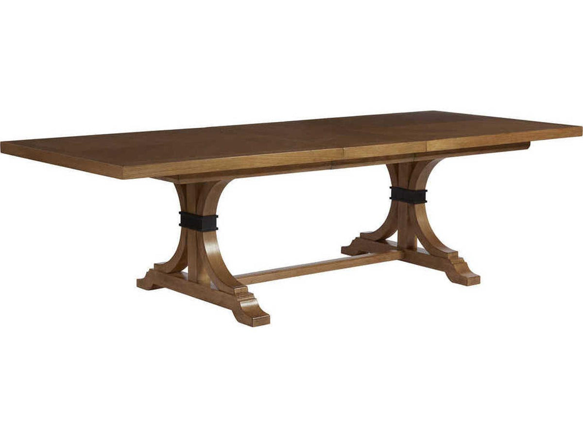 Newport Oceanfront 88-Inch Rectangle Extension Dining Table Sandstone Elm